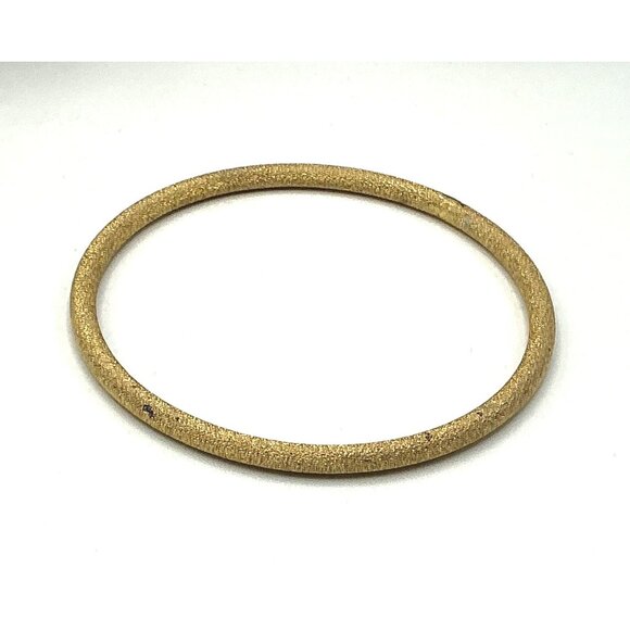 Gold Tone Textured Bangle Bracelet Jewelry see description - Picture 3 of 4